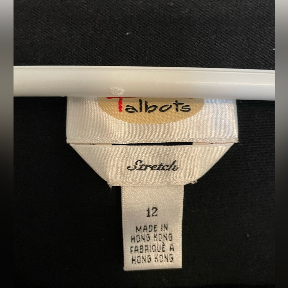 Talbots black ALine Jumper - v neck - black buttons down the entire front - Picture 7 of 7